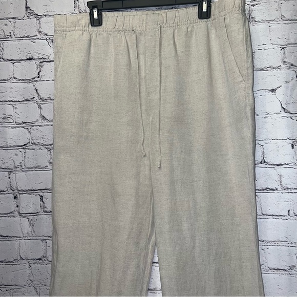 H&M Linen Blend Ankle Length Pants Size Large - Picture 3 of 7